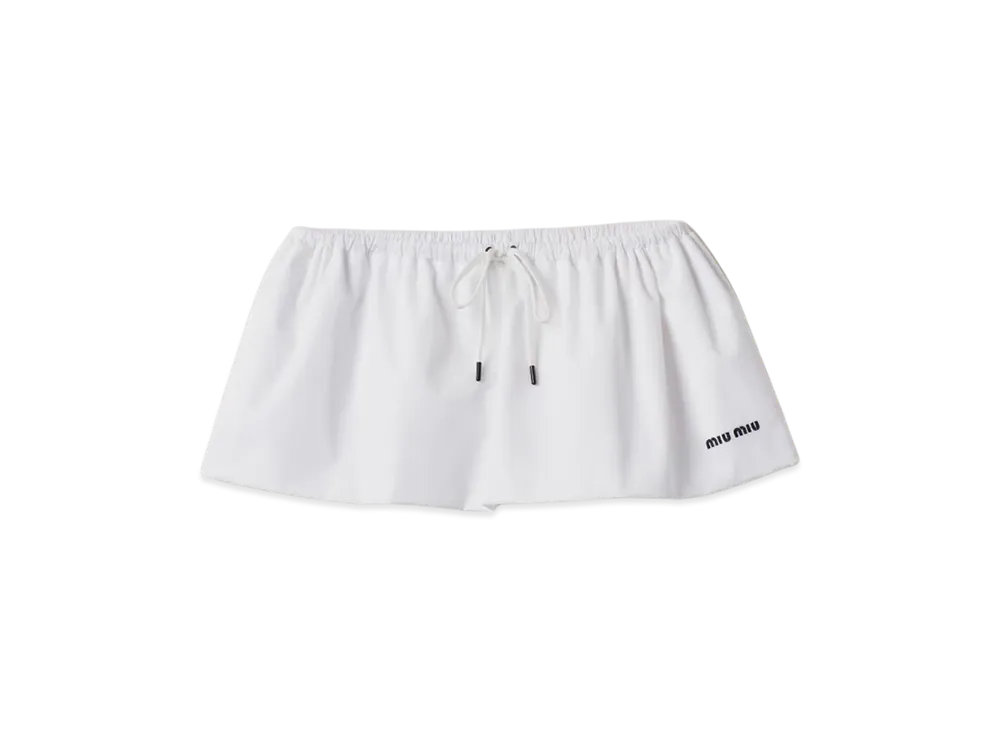 MIU MIU Women's Poplin Miniskirt "White"