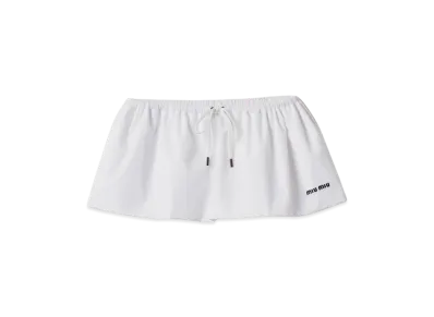 MIU MIU Women's Poplin Miniskirt "White"