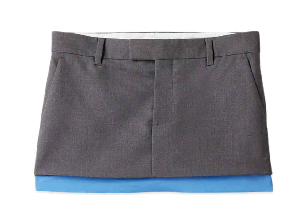 MIU MIU Women's Gabardine Mini Skirt "Anthracite Gray"