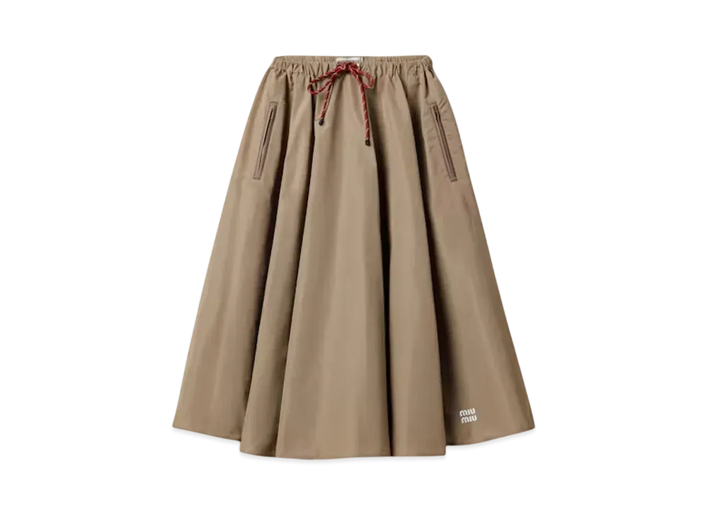 MIUMIU Women's Technical Fabric Skirt "Gray"