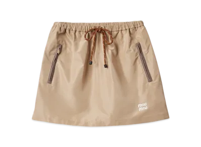 MIU MIU Women's Technical Fabric Miniskirt "Cord"