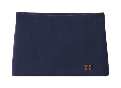 MIU MIU Padded Cotton Fleece Mini Skirt "Blue"