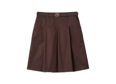 MIU MIU Women's Gabardine Skirt "Cocoa Brown"