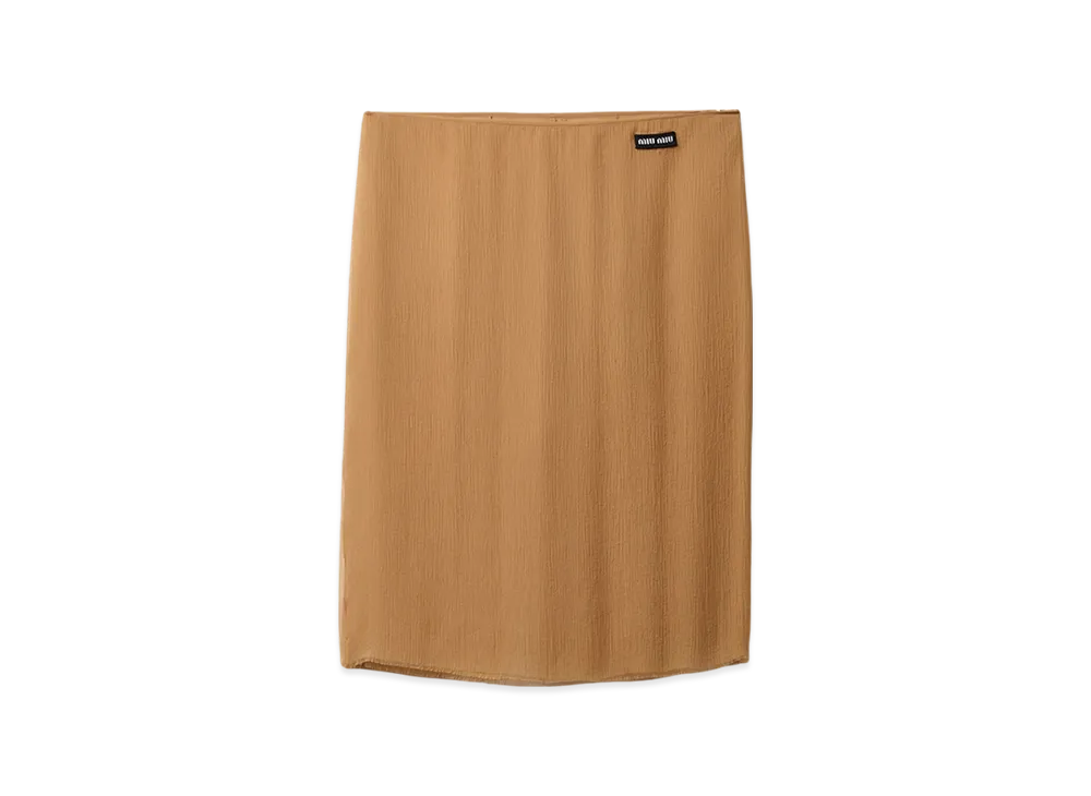 MIU MIU Women's Chiffon Skirt "Biscuit"