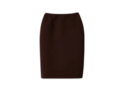 MIU MIU Women's Natte Pencil Skirt "Cocoa Brown"