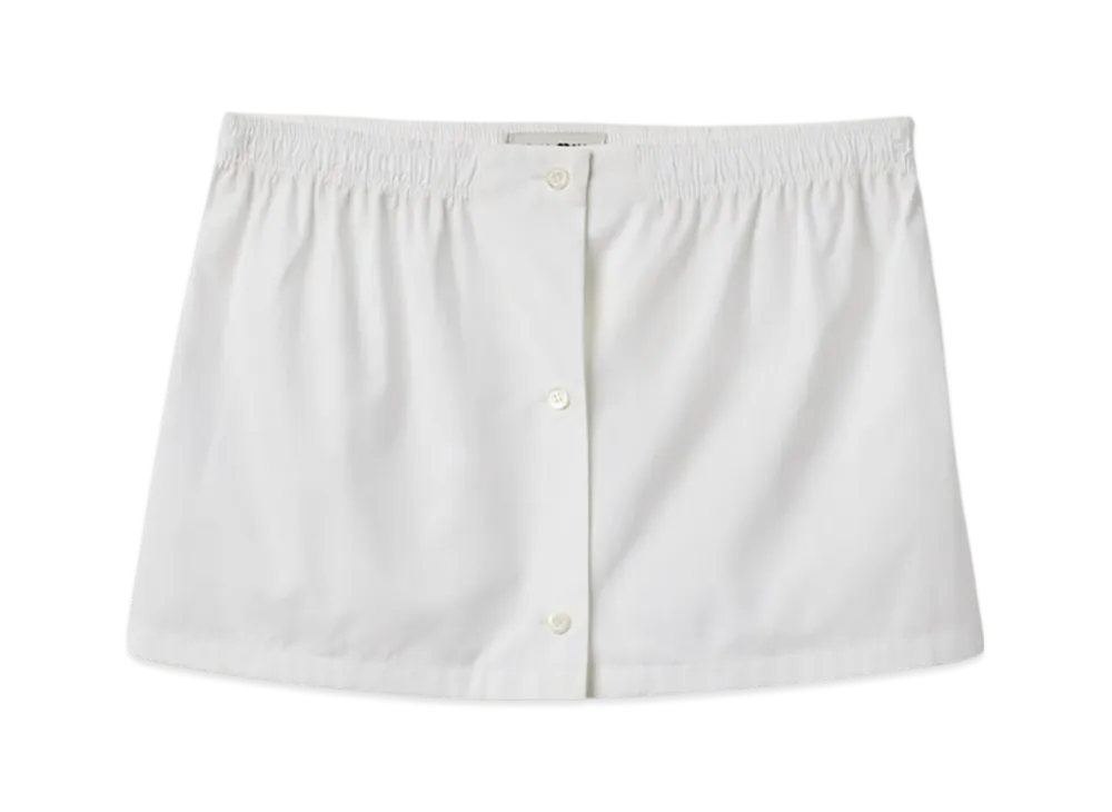 MIU MIU Poplin Mini Skirt "White"