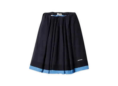 MIU MIU Women's Knit and Poplin Skirt "Blue/Light Blue"