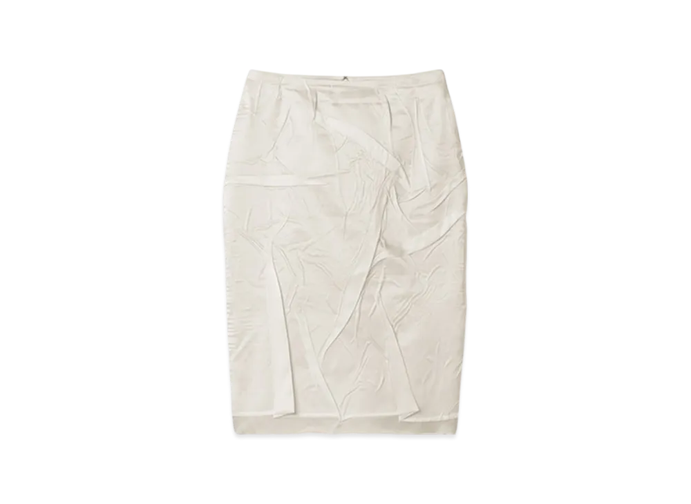 MIU MIU Women's Crepe Satin Skirt "White"