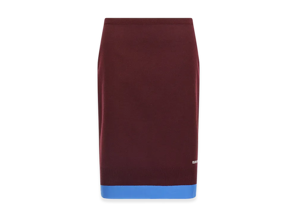 MIU MIU Women's Double Layer Skirt "Bordeaux"