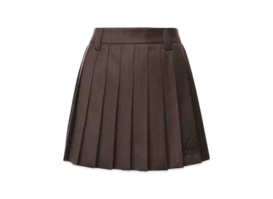 MIU MIU Women's Wool Mini Skirt "Chocolate Brown"