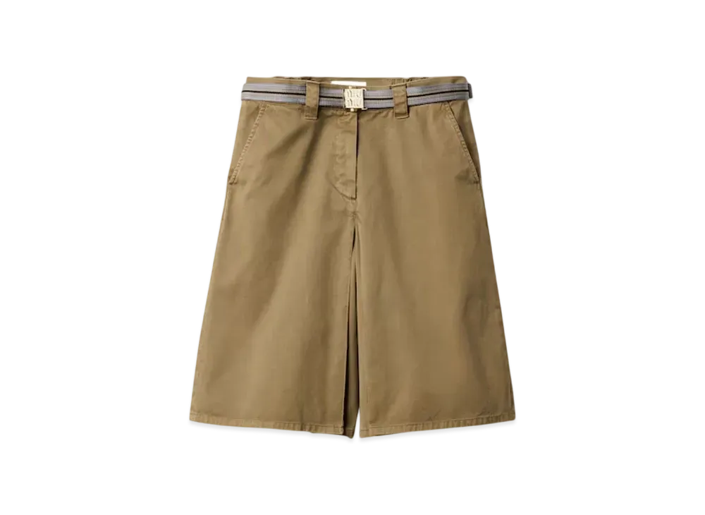 MIUMIU Women's Garment-Dyed Cotton Satin Skirt "Olive"