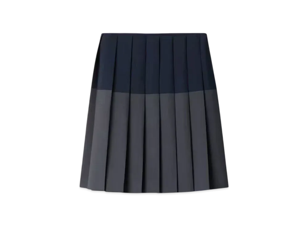 MIUMIU Women's Kid Mohair Skirt "Dark Gray/Navy"