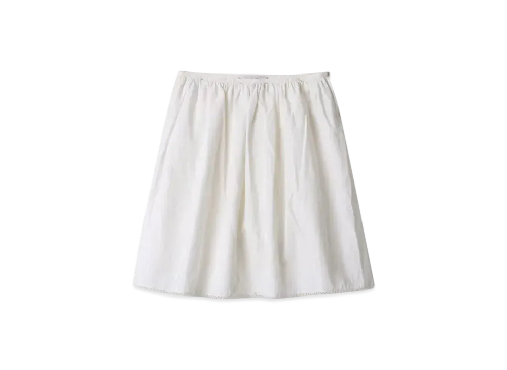 MIUMIU Women's Slubbed Poplin Skirt "White"