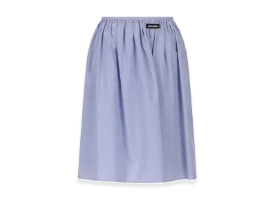 MIU MIU Women's Popeline Cotton Medium Skirt "Blue"