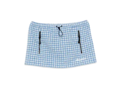 MIU MIU Women's Fleece-Effect Vichy Skirt "Blue"