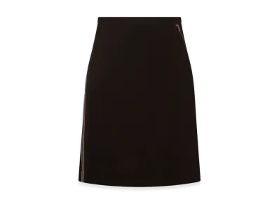 MIU MIU Women's Midi Skirt Regular Fit With Back Logo "Brown"