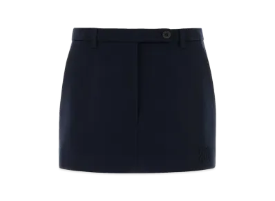 MIU MIU Women's Stretch Jersey Mini Skirt "Navy Blue"