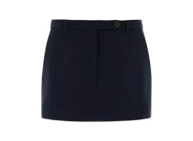 MIU MIU Women's Stretch Jersey Mini Skirt "Blue/Navy"