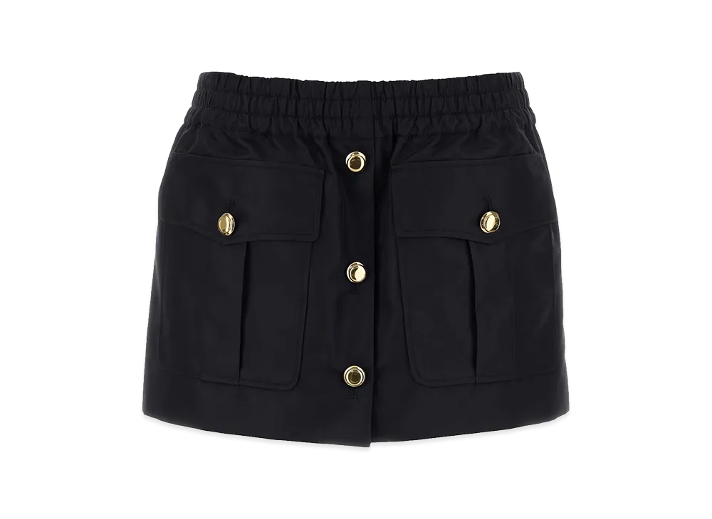 MIU MIU Women's Nylon Mini Skirt "Navy Blue"