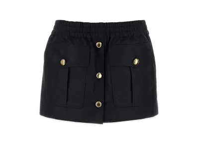 MIU MIU Women's Nylon Mini Skirt "Navy Blue"