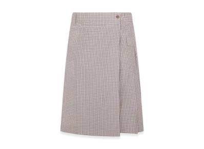 MIU MIU Women's Embroidered Nylon Blend Skirt "Beige"