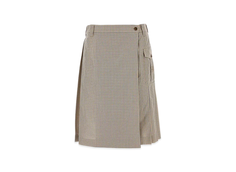 MIU MIU Women's Embroidered Nylon Blend Skirt "Beige"