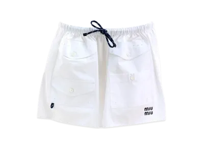 MIU MIU Women's Poplin Skirt "White"