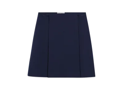 MIU MIU Women's Jersey Panel Midi Skirt "Blue"