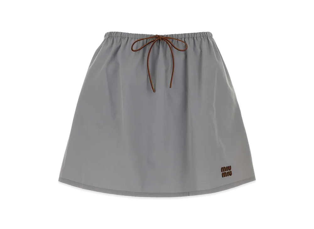 MIU MIU Women's Panama Mini Skirt "Gray"