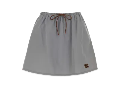 MIU MIU Women's Panama Mini Skirt "Gray"