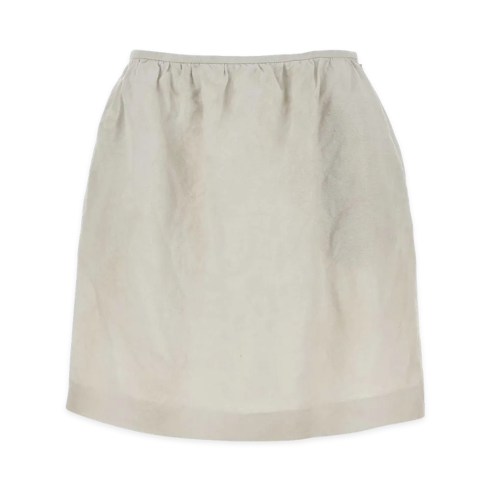 MIU MIU Women's Linen Skirt "White/Chalk"