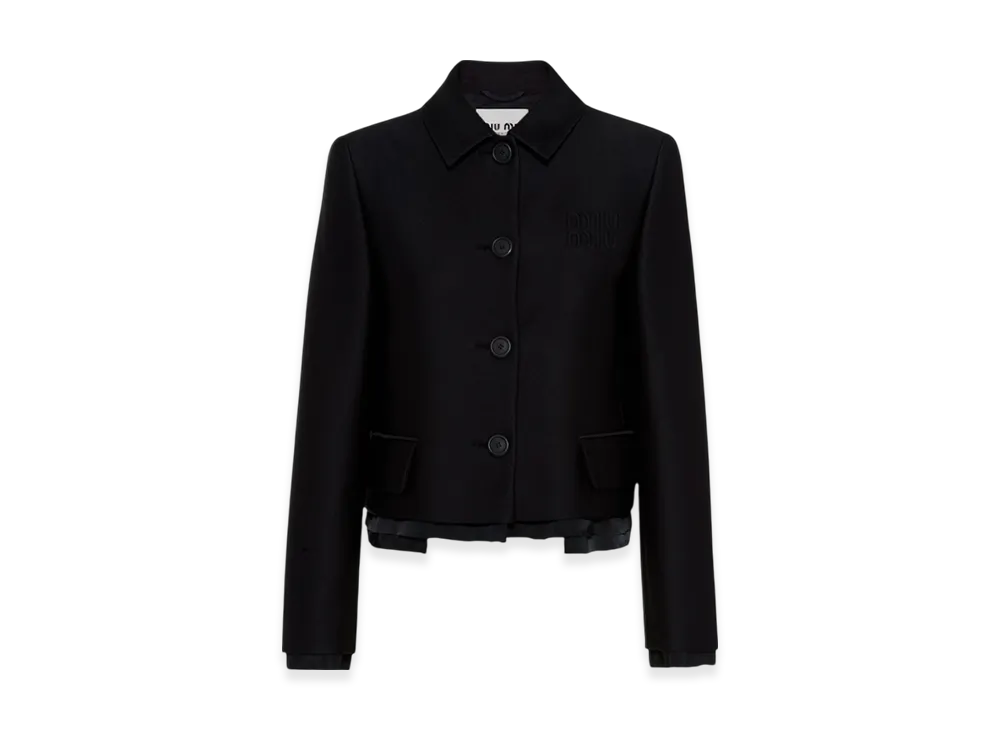 MIU MIU Women's Single Breasted Radzimir Jacket "Black"