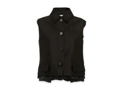 MIU MIU Women's Single Breasted Radzimir Vest "Black"