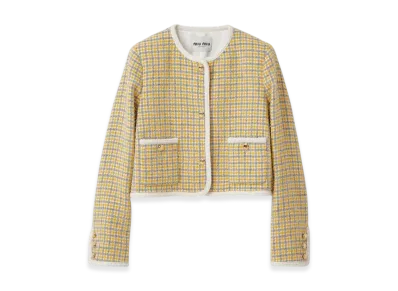 MIU MIU Women's Single Breasted Cloth Jacket "Navy"