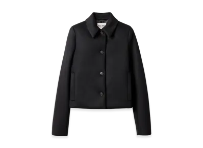 MIU MIU Women's Single-Breasted Velour Jacket "Black"