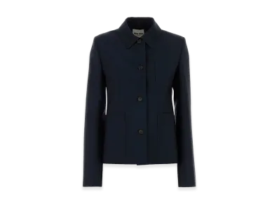 MIU MIU Women's Mohair Blend Blazer "Navy Blue"