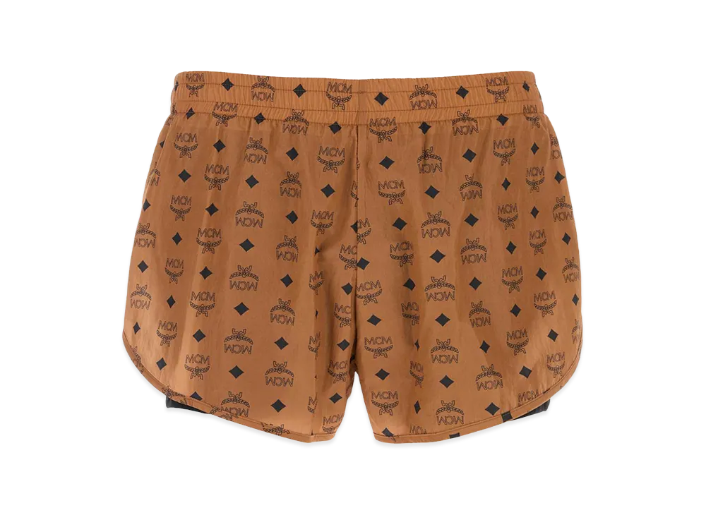 MCM Printed Nylon Shorts "Brown"