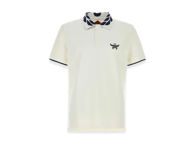 MCM Stretch Piquet Polo Shirt "White"