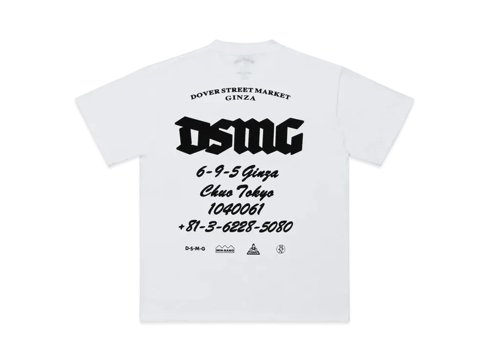 MIN-NANO x Dover Street Market Ginza Address Tee "White"
