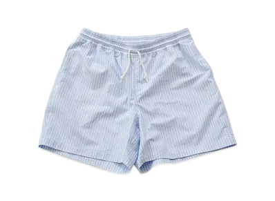 MIN-NANO x DIGAWEL Oxford Baggy Shorts "Sax Stripe"