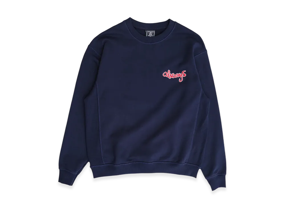 MIN-NANO x ADWYSD Panelled Always Crewneck "Navy"
