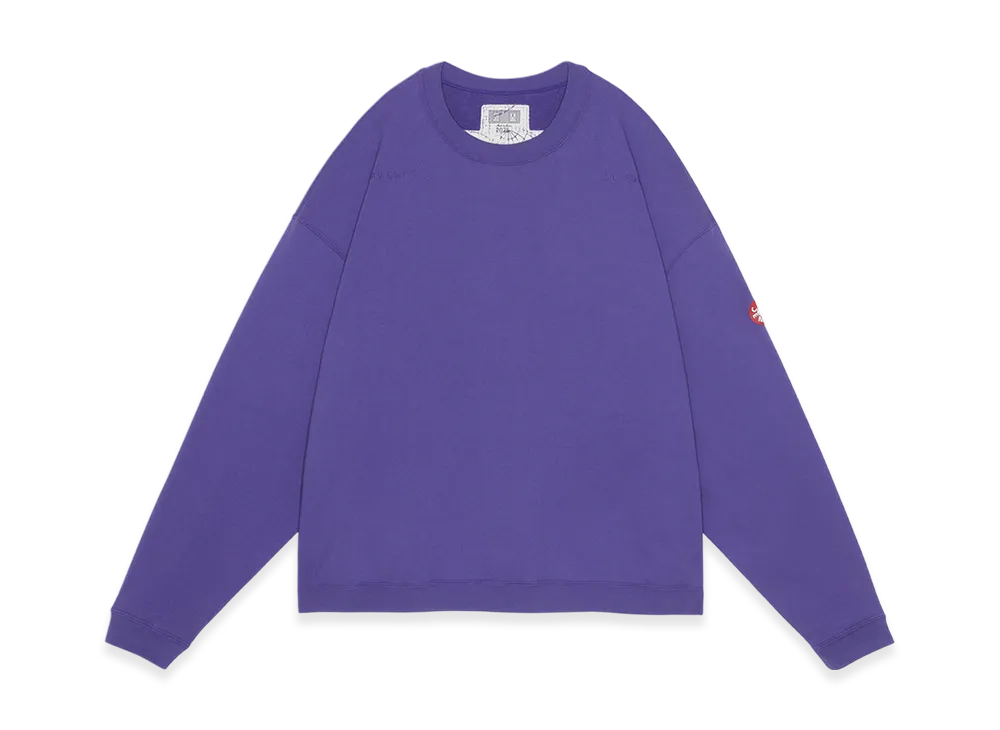 MIN-NANO x Cav Empt (C.E) Solid Loose Crewneck "Purple"