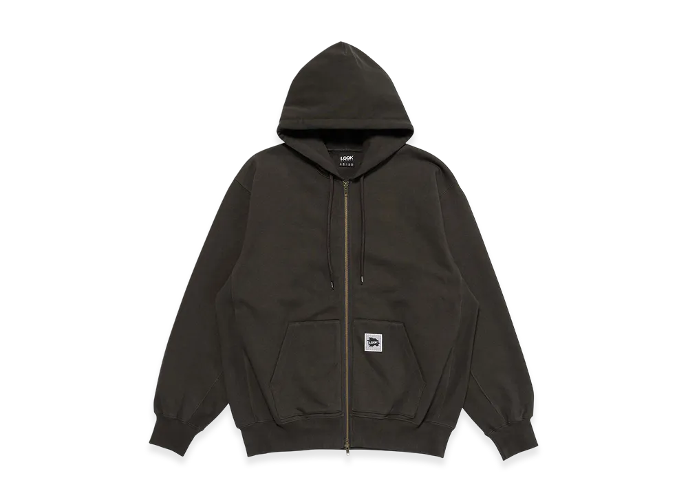MIN-NANO x LQQK STUDIO Brick Loop Terry Zip Hoodie "Black"