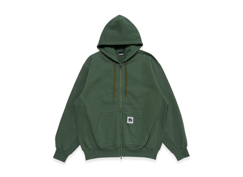 MIN-NANO x LQQK STUDIO Brick Loop Terry Zip Hoodie "Green"