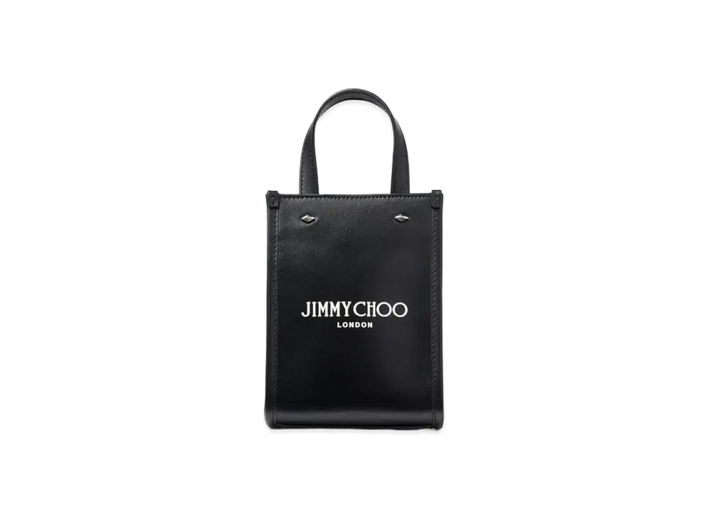 Jimmy Choo Mini N/s Tote Leather Mini Tote Bag "Black"