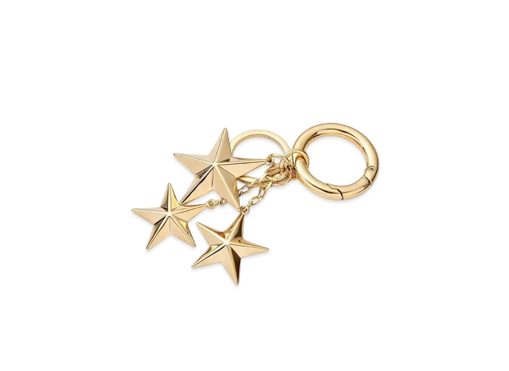 Jimmy Choo Minty Metal Star Key Ring "Gold"
