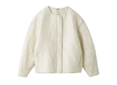 Mila Owen Bulge Jacquard Cocoon Blouson "Ivory"