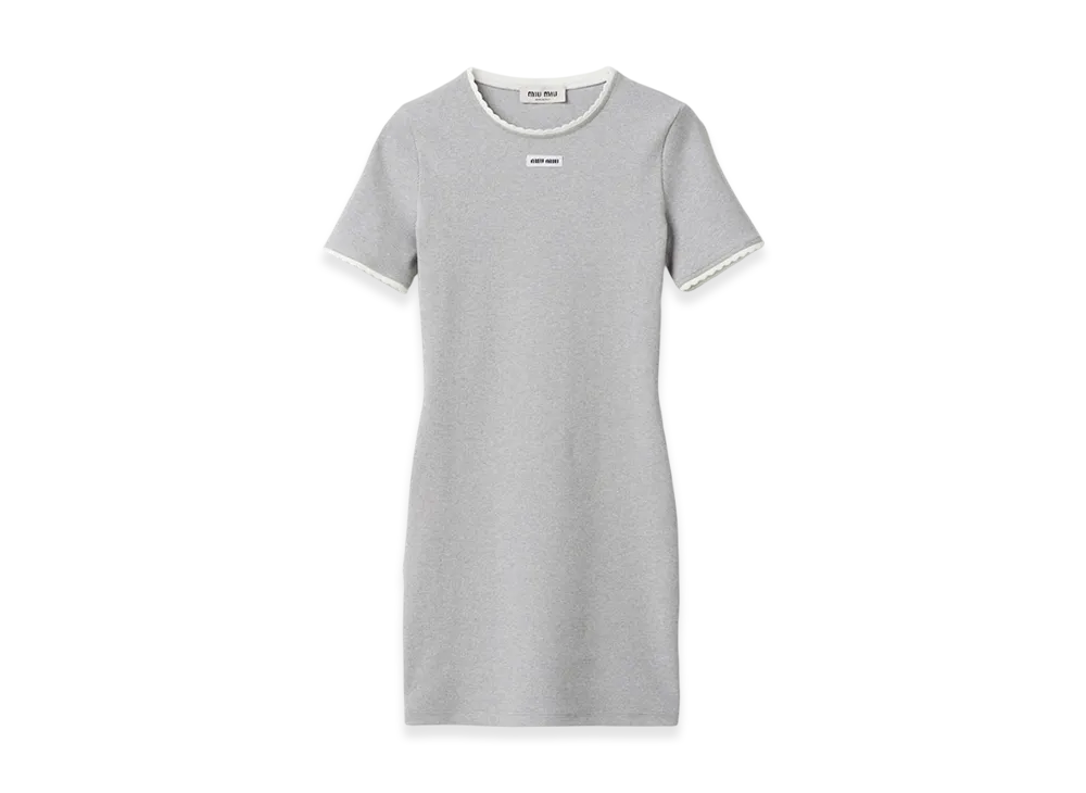 MIU MIU Women's Cotton Mini Dress "Grey"