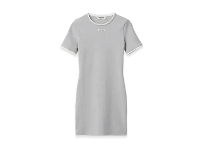 MIU MIU Women's Cotton Mini Dress "Grey"