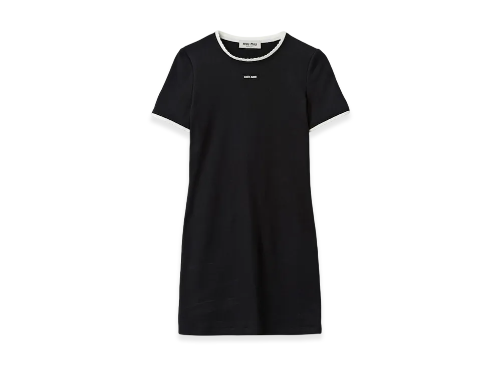MIU MIU Women's Cotton Mini Dress "Black"